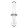 Скляний дилдо Satisfyer Double Crystal (Transparent)