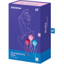 Вагинальные шарики Satisfyer Strengthening Balls (3шт), диаметр 3,8см, масса 62-82-98г, монолитные