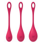 Набір йоні намистин Satisfyer Yoni Power 1 Red, діаметр 2-2,5-3см, вага 22-46-74гр