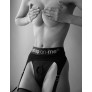 Труси для страпону з підв'язками для панчох Strap-On-Me REBEL HARNESS - S