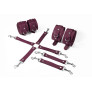 Набір для БДСМ 3 в 1 Feral Feelings BDSM Kit 3 Burgundy, burgundy, наручники, поножі, хрестовина