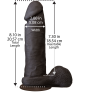 Фаллоимитатор Doc Johnson The Realistic Cock 8 inch Black - ULTRASKYN, Vack-U-Lock, диаметр 5,1см