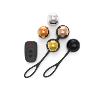 Набір вагінальних кульок Dorcel Training Balls, діам. 3,4 см, вага 20-117гр, є вібрація, пульт ДК