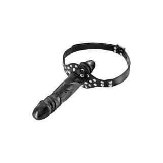 Кляп с двойным фаллоимитатором Fetish Tentation Double Penis Gag Black