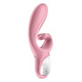 Смарт вибратор кролик Satisfyer Hug Me Pink, 2 мотора, диаметр 4,2см, широкая клиторальная часть