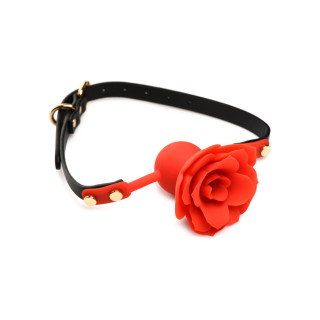 Кляп Master Series Blossom Silicone Rose Gag - Red