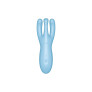 Клиторальный смарт вибратор Satisfyer Threesome 4 Blue с тремя пальчиками
