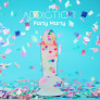 Фаллоимитатор с конфетти ADDICTION - PARTY MARTY 7.5″ - FROST & CONFETTI, 19 см, силикон